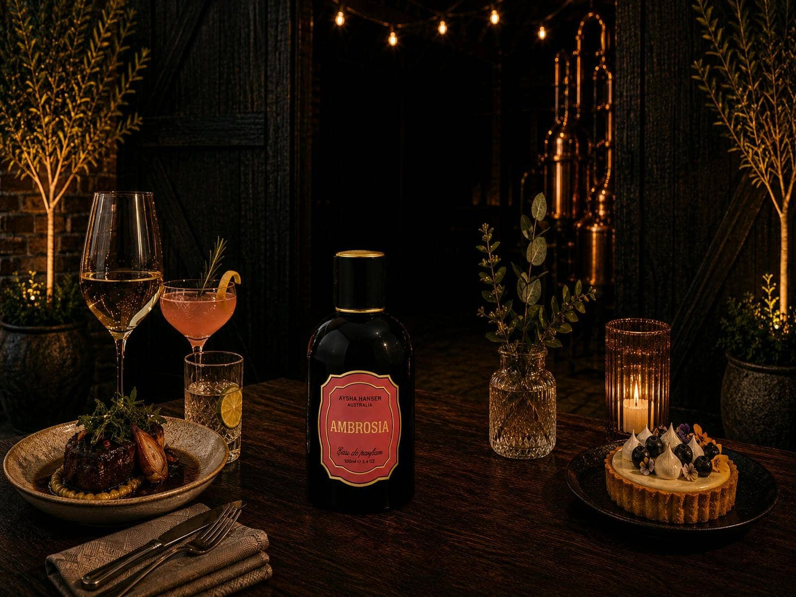 Sip and Scent Dinner with Aysha Hansen Fine Fragrances